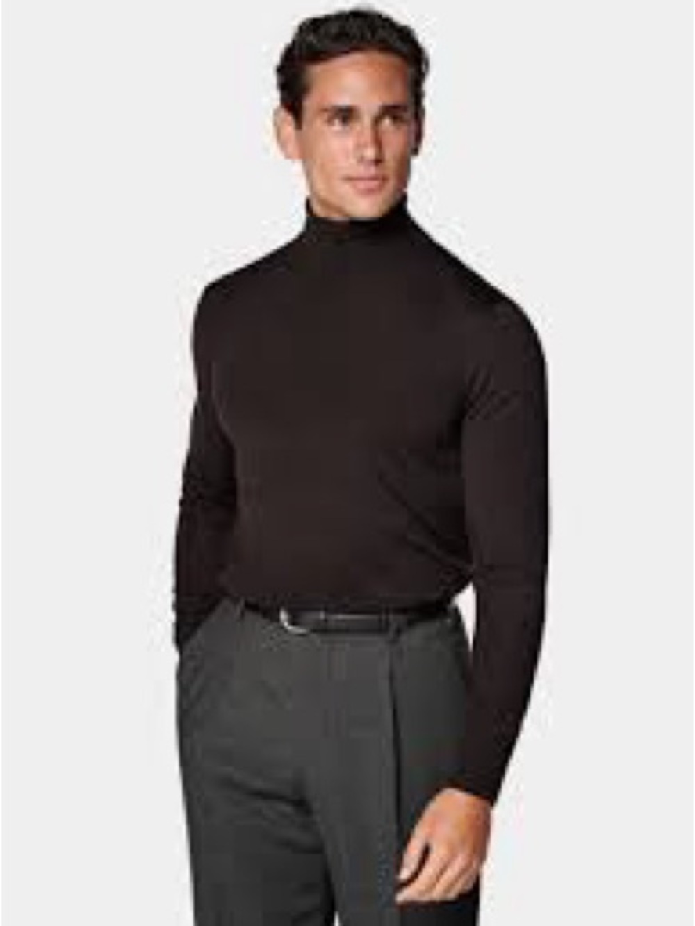Suitsupply 100% Merino Wool Brown Turtleneck Sweater Men’s Small